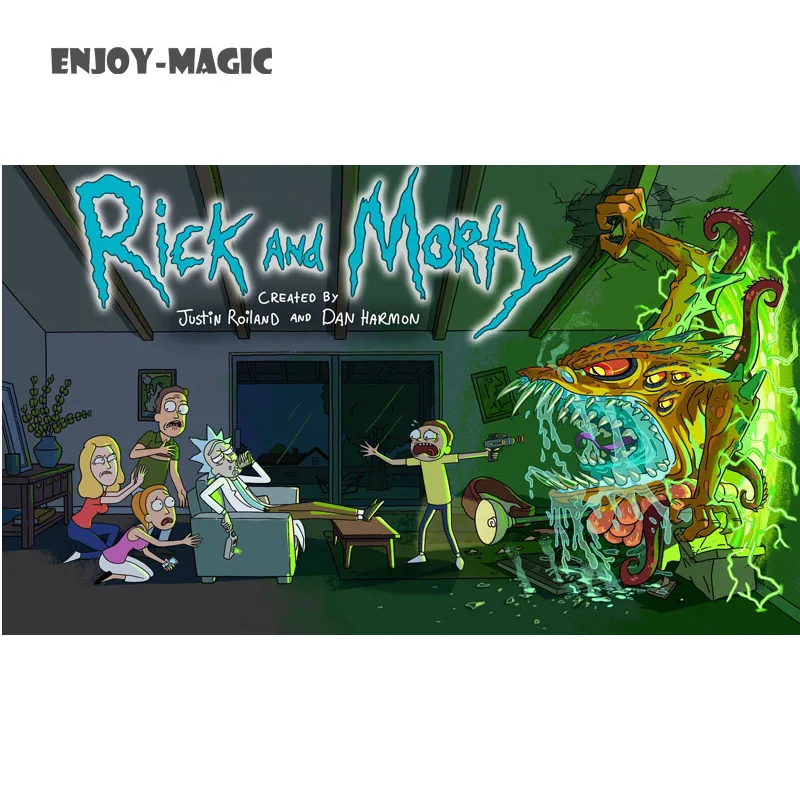 

Home Wall Decoration Retro Poster Rick and Morty Adult Swim Adult Swim Cartoons Cartoons Space Animation Planet 100X154 Cm