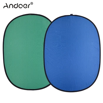 

Andoer 1.5*2.0m Reflector Collapsible Nylon Blue&Green (2in1) Backdrop Background Panel for Photo & Video Studio Photography