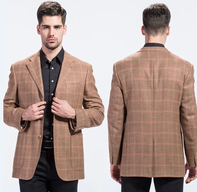 Wool Blazer Men Blazer Masculino Gentleman Style Custom Made Men's
