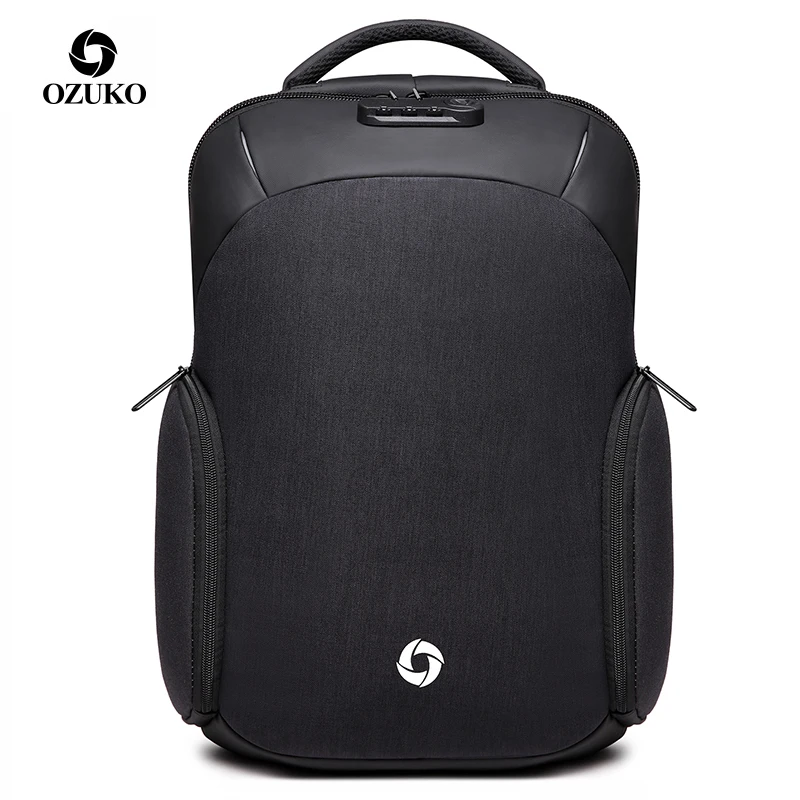 

Waterproof Shockproof Coded Lock 15.6 inch Laptop Backpack Travel Men USB Charge Anti Theft Backpack Bags Women 6 Colour OZUKO