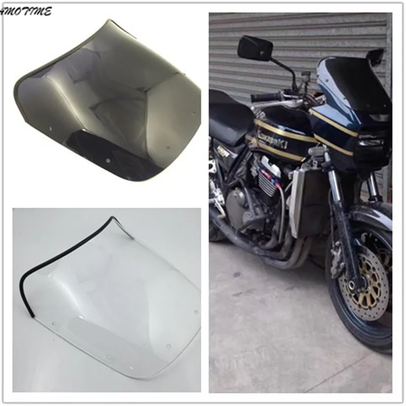 

Black Windshield Windscreen For Kawasaki ZRX1100 99-00 ZRX1200 01-05 02 03 04 Motorcycle