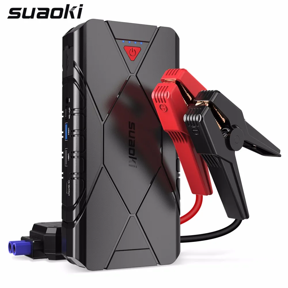 

SUAOKI U18 1200A Peak 16000mAh Portable Jump Starter up to 7.0L Gas 5.0L Diesel Engine QC3.0 Output Power Bank LED Flashlight