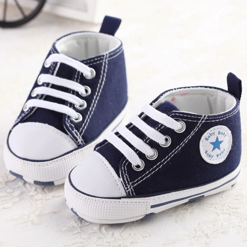 Baby First Walkers Shoes Antislip Canvas Sport Spring Autumn Newborn Boys Girls First Walker Infant Toddler Soft Sole Sneakers