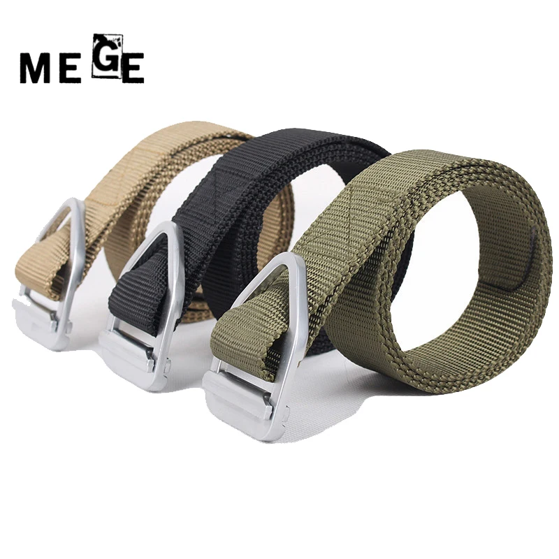 

MEGE Men SWAT Hunting Hiking Emergency Survival Strap with Metal Buckle ,Tactical Belt Nylon Belts, Factory Direct Sale