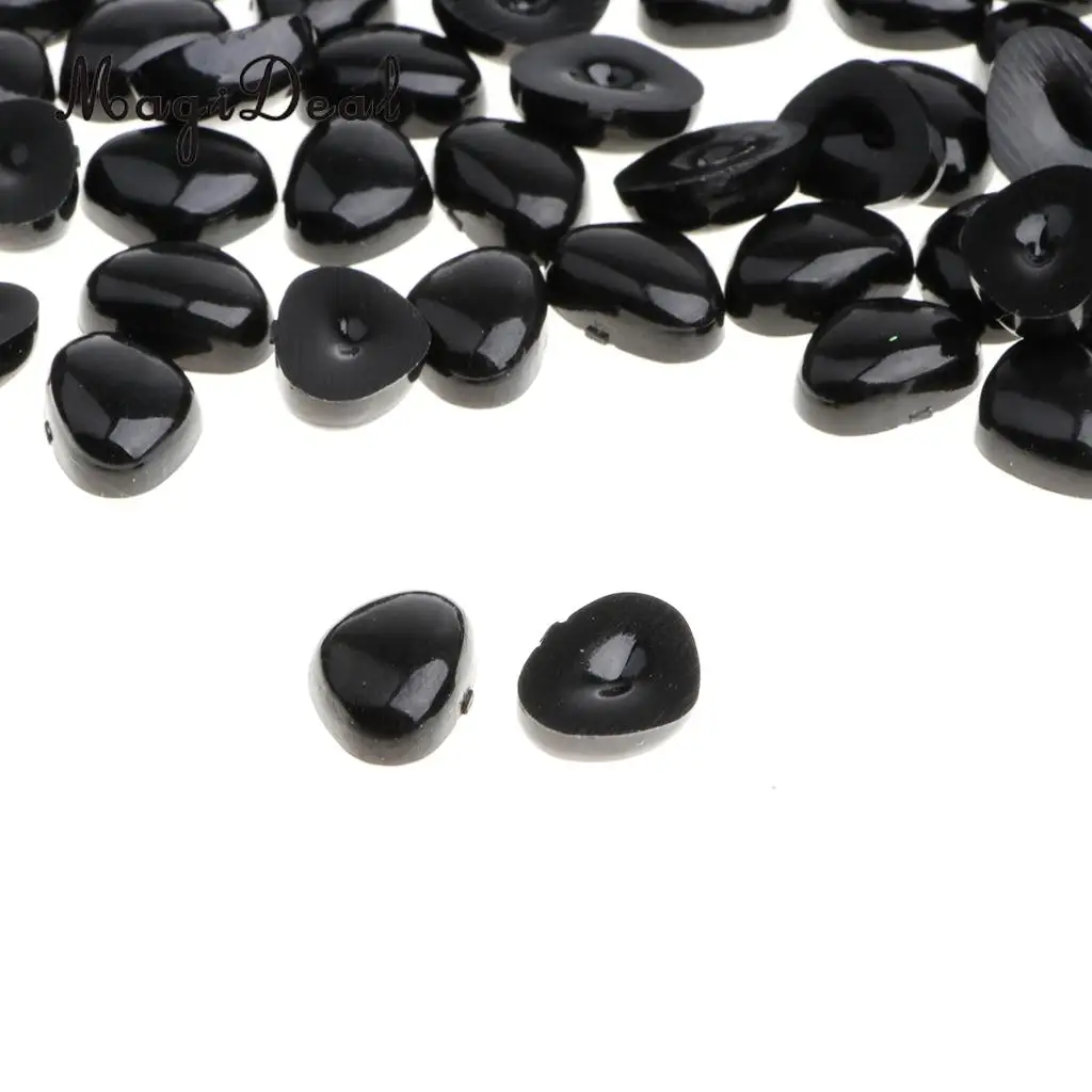 100 pieces Plastic Safety Doll Black Triangle Noses for Puppet Animal Bear Toy Craft Sewing Doll Making Supplies 11*14mm