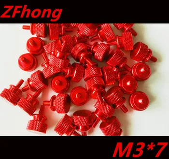 

20pcs M3*7 M3 x 7mm red aluminum step hand screw computer case screw