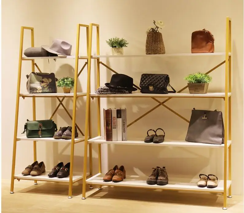 

Shoe rack, package, display rack, , multi-storey shoe golden shelf.