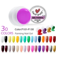 30 цветов, Гель-лак для ногтей, для рисования, акриловый, цветной, УФ светодиодный, Гель-лак, сделай сам, советы для макияжа JIU55