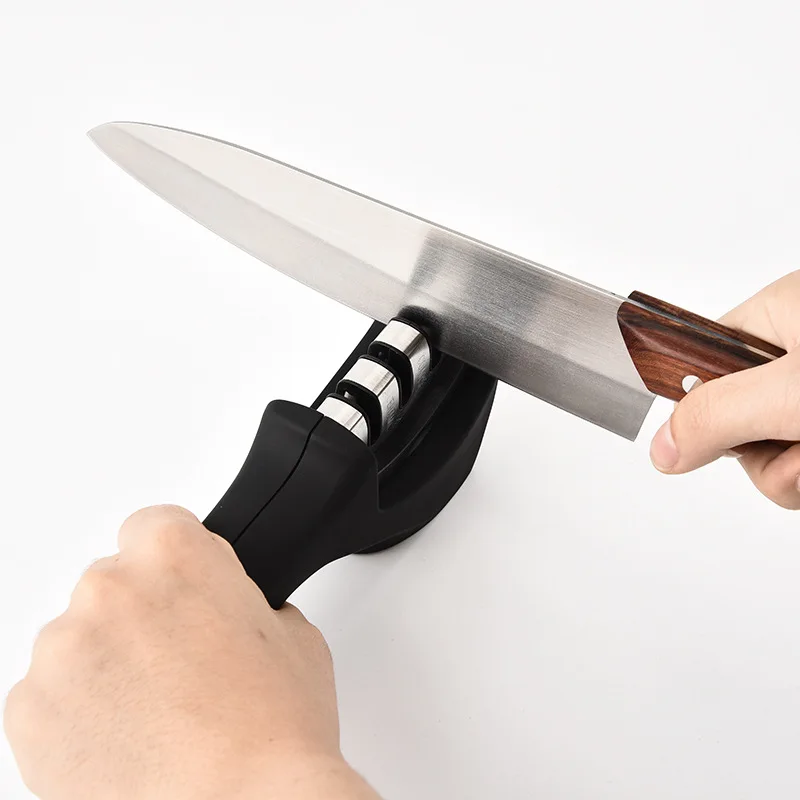 Professional 3 Stages Knife Sharpener Ceramic Sharpening Stone Tungsten