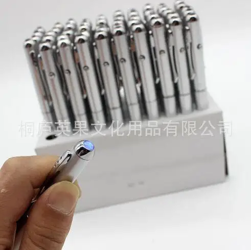 1 PC Multi-Purpose Invisible Rotary Ball-Point Pen with LED Light Counterfeit Detector School Office Supplies e20