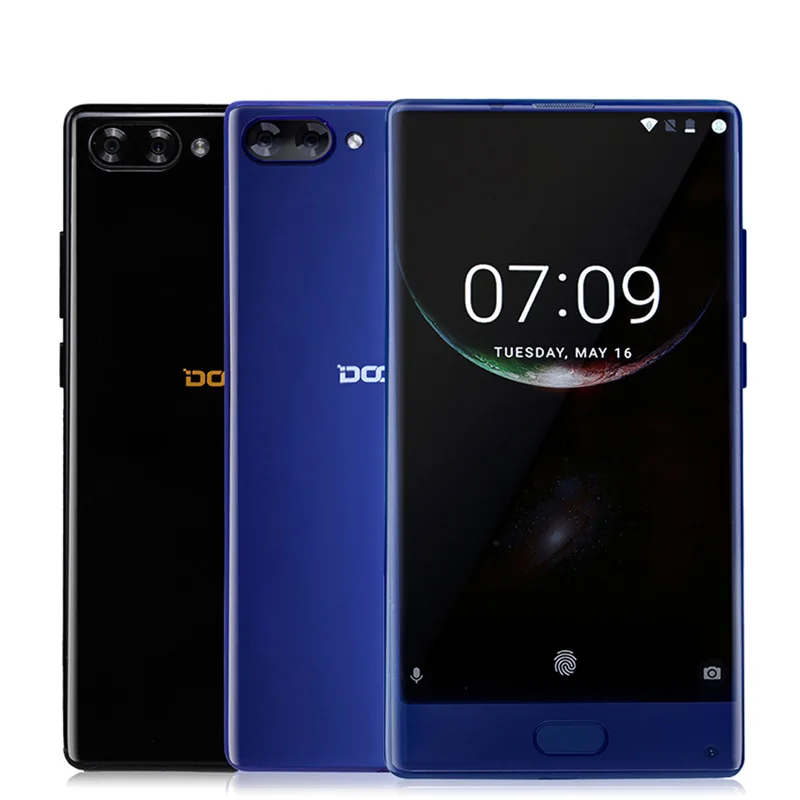 Doogee Mix Mobile Phone 5.5 Inch HD Helio P25 Octa Core 4GB/6GB RAM+64GB ROM 8MP+16MP Dual Rear Cam Fingerprint Bezel-less Phone