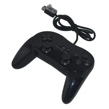 50PCS a lot Dual Analog For Nintendo Wii Classic Wired Game Controller Gaming Remote Pro Gamepad Shock Joystick/Joypad Black