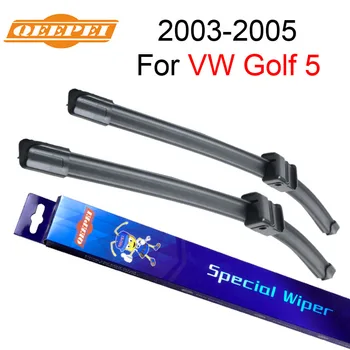 

QEEPEI Car Wiper Blade For Volkswagen VW Golf 5 2003 2004 2005 Pair 24"+19" Silicone Rubber Windshield Auto Car Wiper