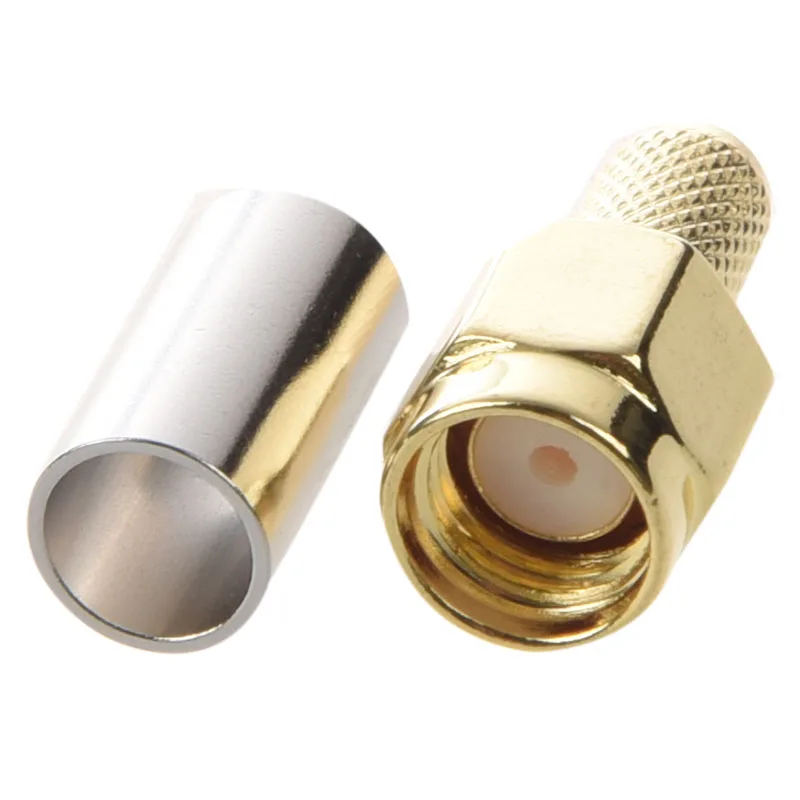 Новый 5 шт. SMA штекер RF коаксиальный разъем обжимной для RG58 RG142 RG400 LMR195 RG223|Дверные