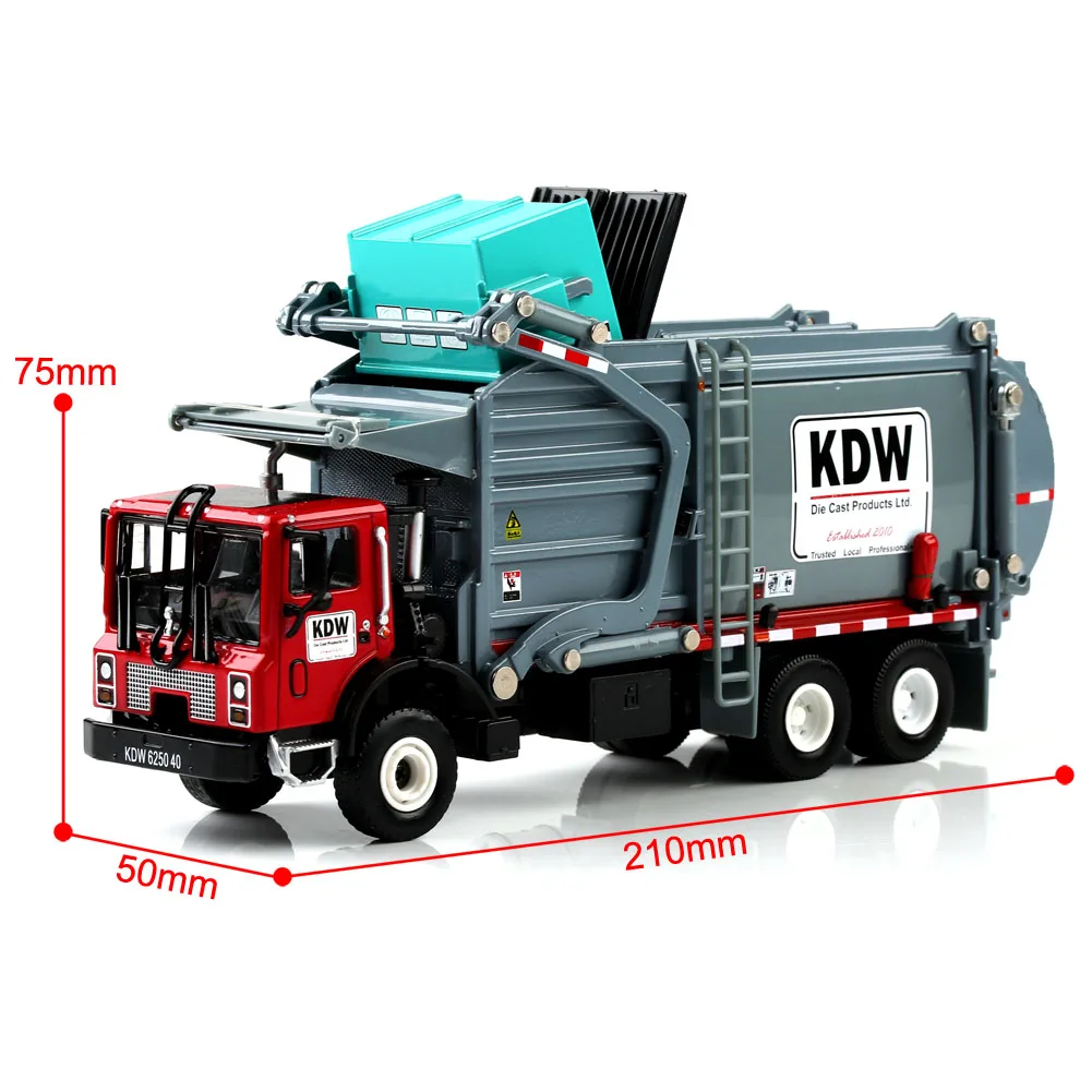 Новая 1:24 масштабная модель полученная литьем под давлением материал транспортер мусоровоз KDW модель игрушка подарок