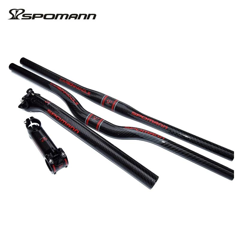 2017SPOMANNCarbonRoadBikePartsCarbonHandlebarSetMTBBike