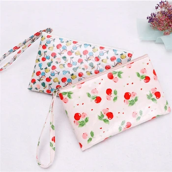 

New Arrival Canvas Floral Printed Cosmetic Bag Girls Toiletry Bag Portable Multi-function Travel Bag Zipper Makeup Bags