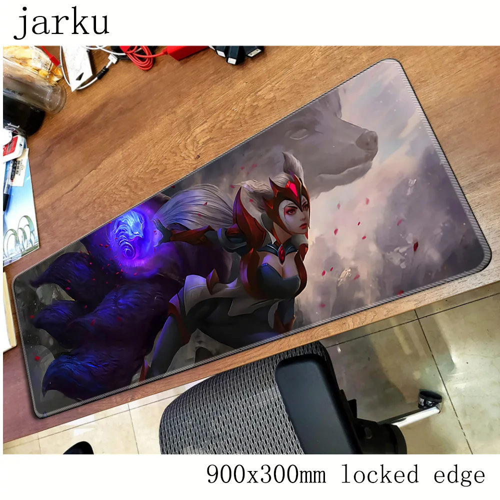 Игровой коврик для мыши Ahri 900x300 мм большой игровой ноутбука с заблокированными