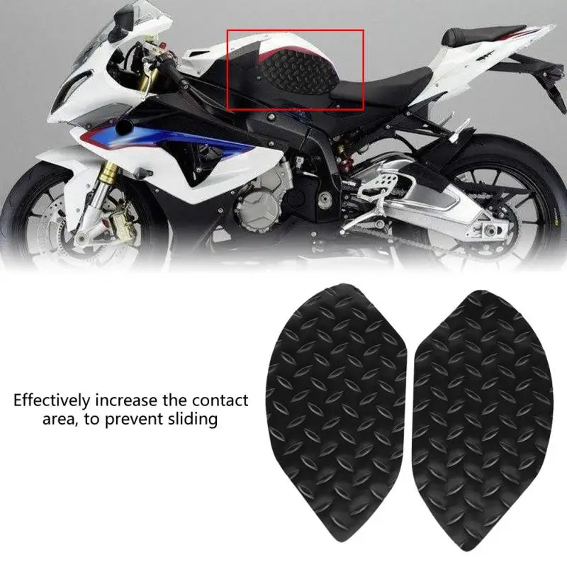

2Pcs Motorcycle Oil Fuel Tank Stickers Pads Protector Gas Grip Decals for BMW S1000R S1000RR motorcycle sticker Rubber
