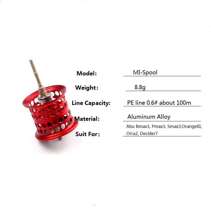Fishing Reel Spool Micro Aluminium Alloy Super Light 8.8g Wheel Cup DIY Accessory Suit For Abu Bmax3 Pmax3 Smax3 Orra2 Decider7
