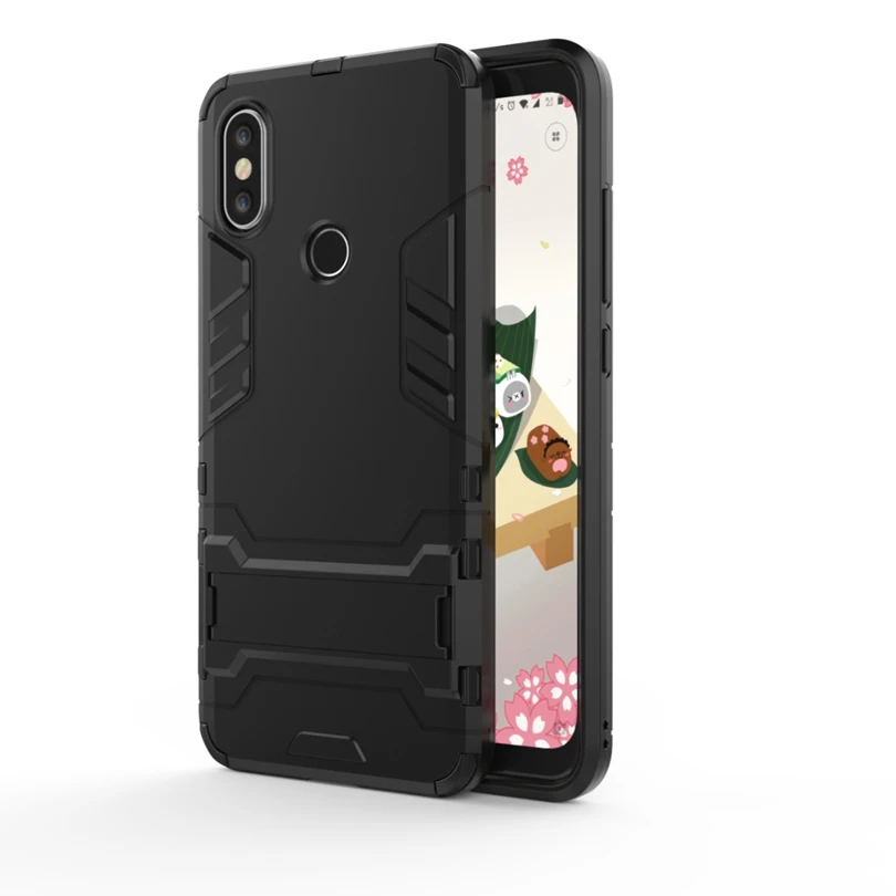 For Xiaomi MI 6X / Mi6X 5.99&quot Armor Case Heavy Hybrid Hard Soft Rugged Silicone Rubber Cover With Stand Kickstand | Мобильные