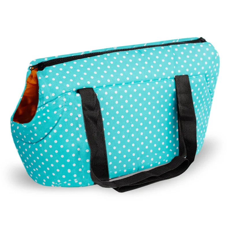 Dot напечатанный рюкзак для перевозки собак уютный и мягкий для собак, щенков, кошек сумки уличный для пешего туризма сумка для щенков сумка на плечо - Цвет: Blue