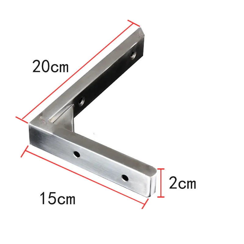 

2PCS Heavy Duty L shaped Table Shelf Brackets Triangle Bracket, 200mm x 150mm Length