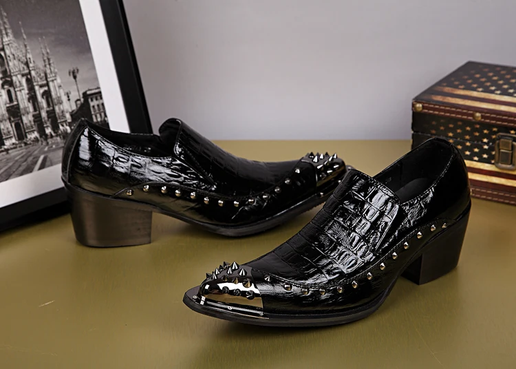 Formais Do Sapatos Aço Zapatos Genuíno Dos Hombre Sapatas De Pointy Italianos Dedo Preto Vestir Pé Mocassins Marcas Mens Escritório Couro Homens qnw7gvwFY