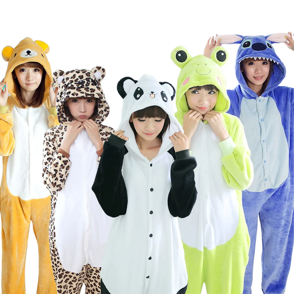 Skup KIGUCOS wszystko w jednym Winter Warm piżama Cartoon jednorożec Onesies One Piece piżama z kapturem piżamy Kigurumi Animal piżama dla kobiet