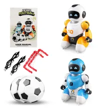 Smart Play Soccer Robot USB Charging Remote Control Battle Robot Toy Singing Dancing Simulation RC Intelligent Football Toys new intelligent rc robot funny indoor outdoor game toys 2 4g dancing battle model toy multi function remote control robots