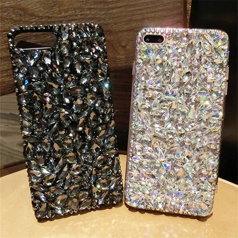 

For Samsung S6 S7 edge S8 S9 S10 Plus Note 5 8 9 Luxury Glitter Back Cover Crystal Bling Diamond rhinestone soft TPU Phone case