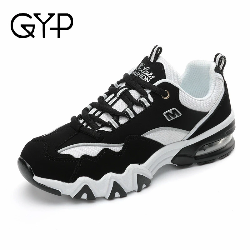 

GYP 2019 Spring men's running shoes with light black and white shock absorber couple shoes fashion young men's sneake shoe LE-09