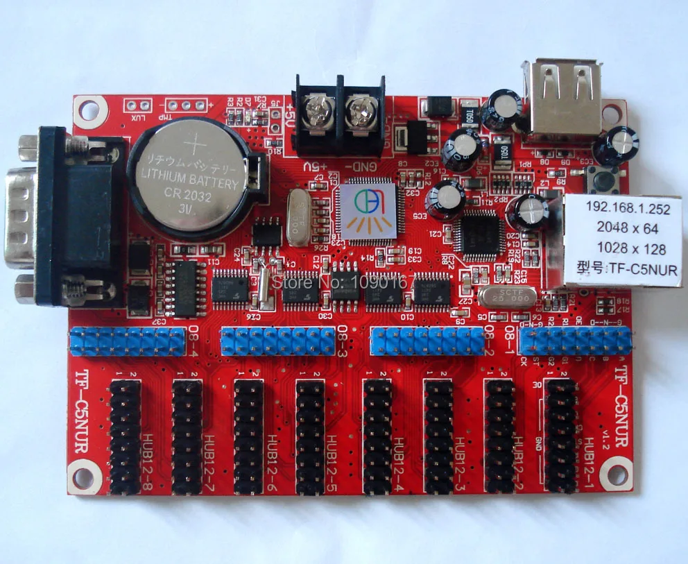 

TF-C6NUR/TF-C5NUR Advertising display control card,Single&double color P10 LED Display signs controller
