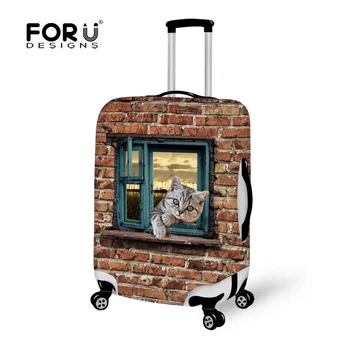 

Cute Animal Luggage Protective Case for Travel 18-30 inch Cat Dog Print Trolley Suitcase Elastic Dust Rain Luggage Accessories