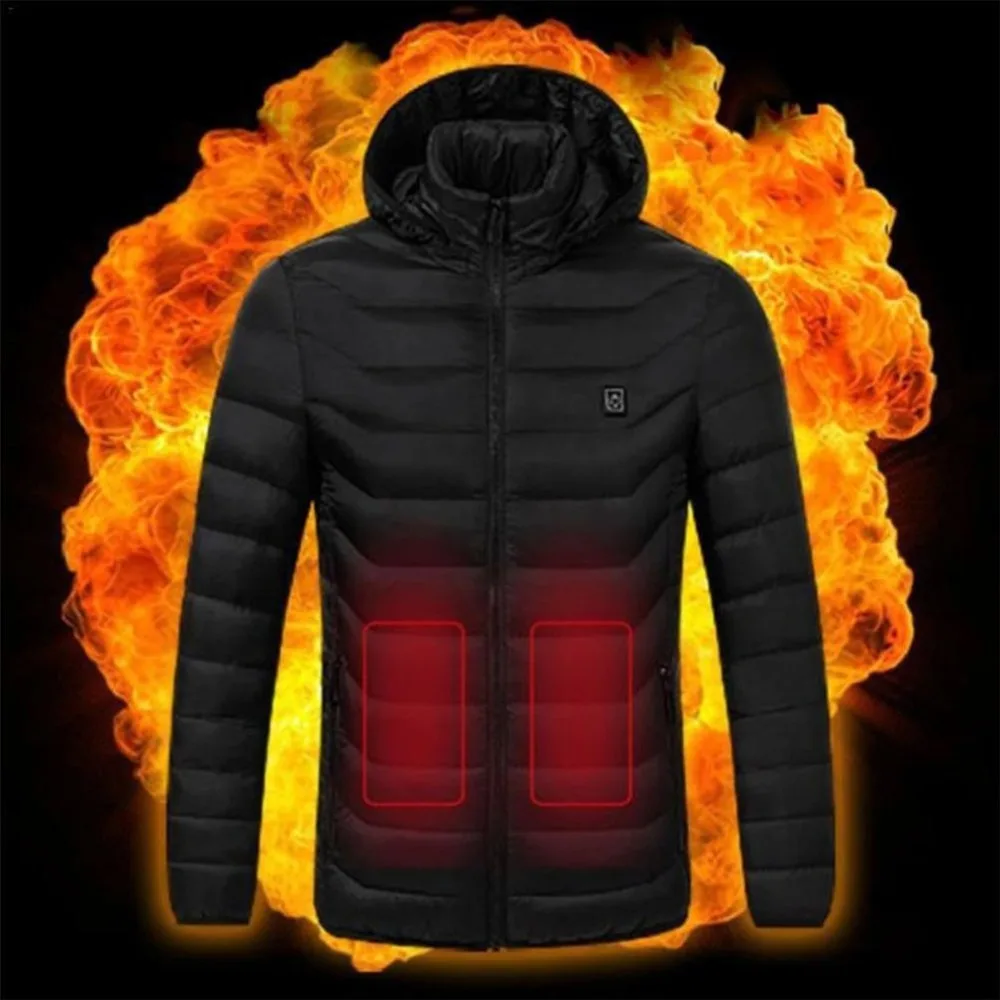 

USB Charging Self Heating Jacket Coat Winter Thermal Clothing Carbon Fiber Heating Warm Thermostatic Usb Heater Hunting Vest