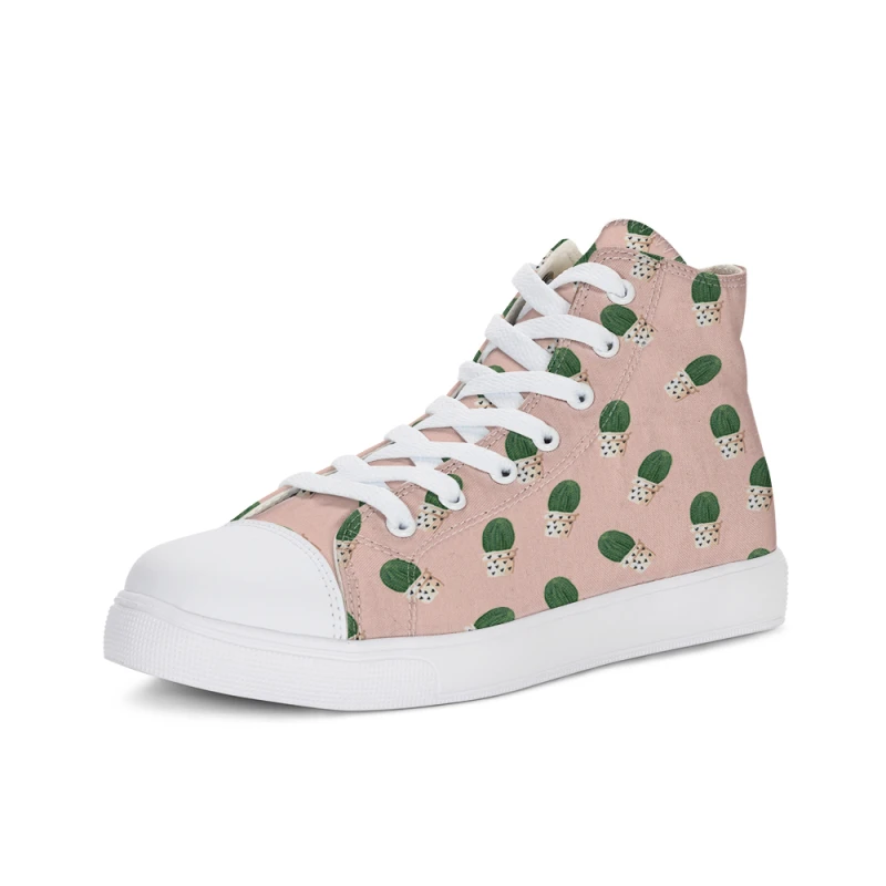 

Women Sneakers Breathble Vulcanized Shoes Cactus Pink Female Canvas High-top Casual Flat Lace-up Zapatos Mujer Tenis Feminino
