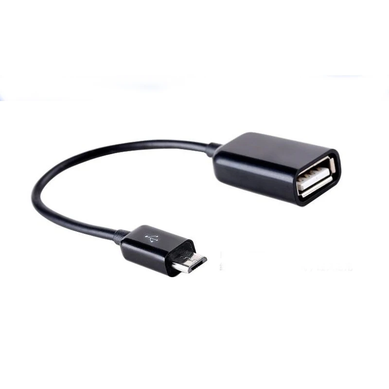 Micro USB к гнезду USB OTG кабель адаптер для samsung htc huawei mate Xiaomi Android Tablet PC MP3/MP4 смартфон Кабо microusb - Цвет: Черный