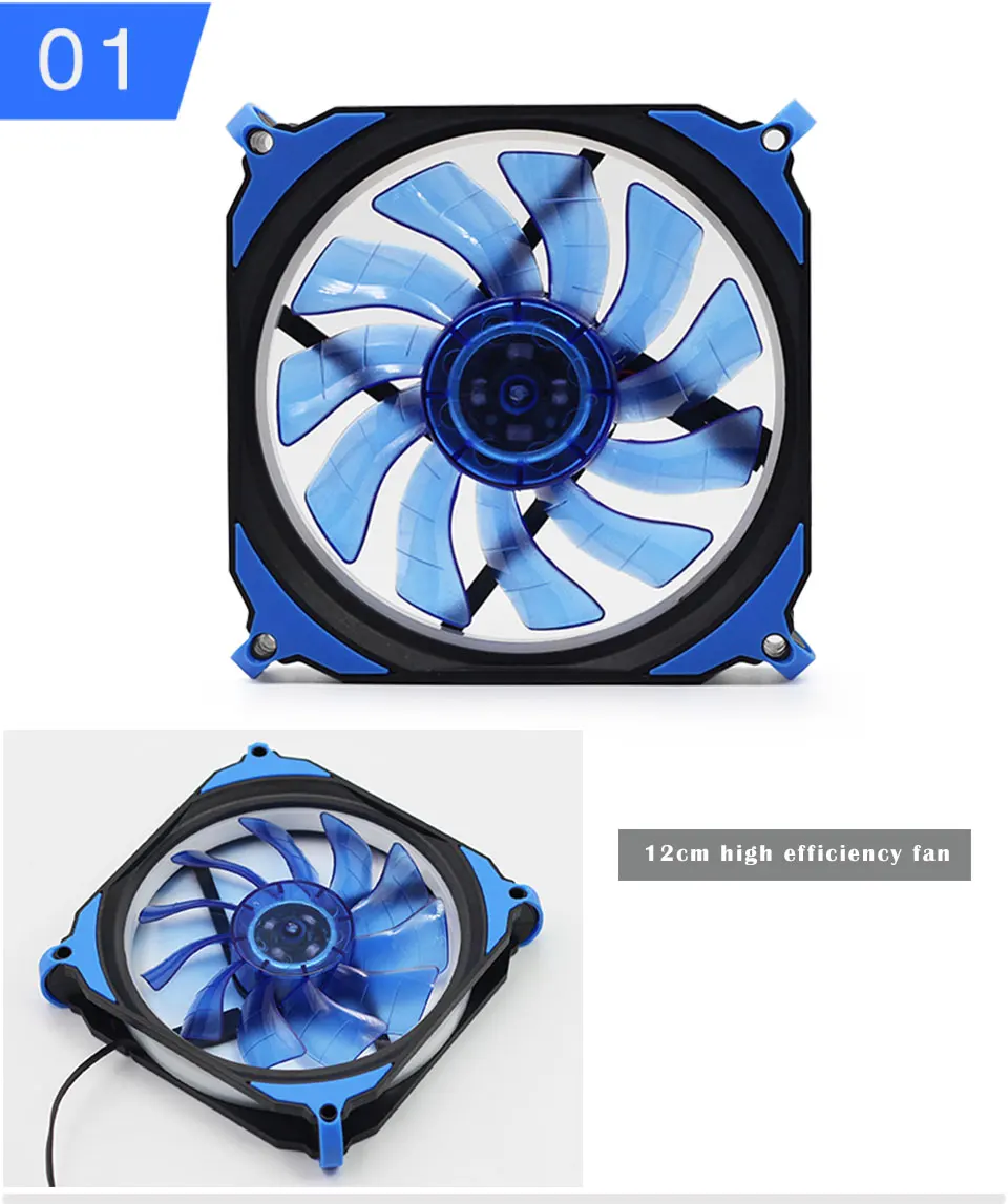 12cm universal GPU 2 /3 combination fan, ultra-quiet PCI video card dual cooler computer chassis PCI-e graphics card cooler