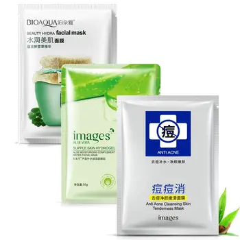 

IMAGES 10Pcs acne treatment mask acne spot remover treatment oil control moisturizing hydrtaing nourishing face mask skin care