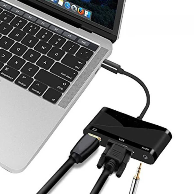 5ni1 USB C type C док-станция для ноутбука Macbook USB C-HDMI Mini VGA 4K RJ45 Ethernet USB 3,0 type C зарядная док-станция