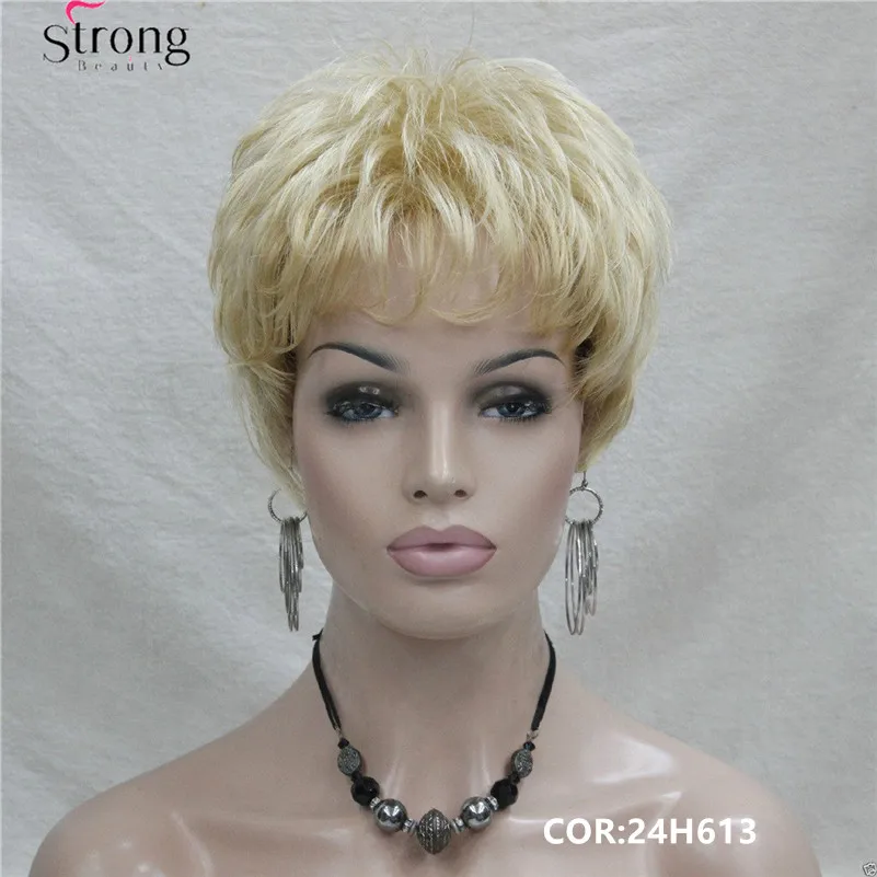 4066 24H613 Short Golden Blonde Premium Synthetic Hair wig (2)