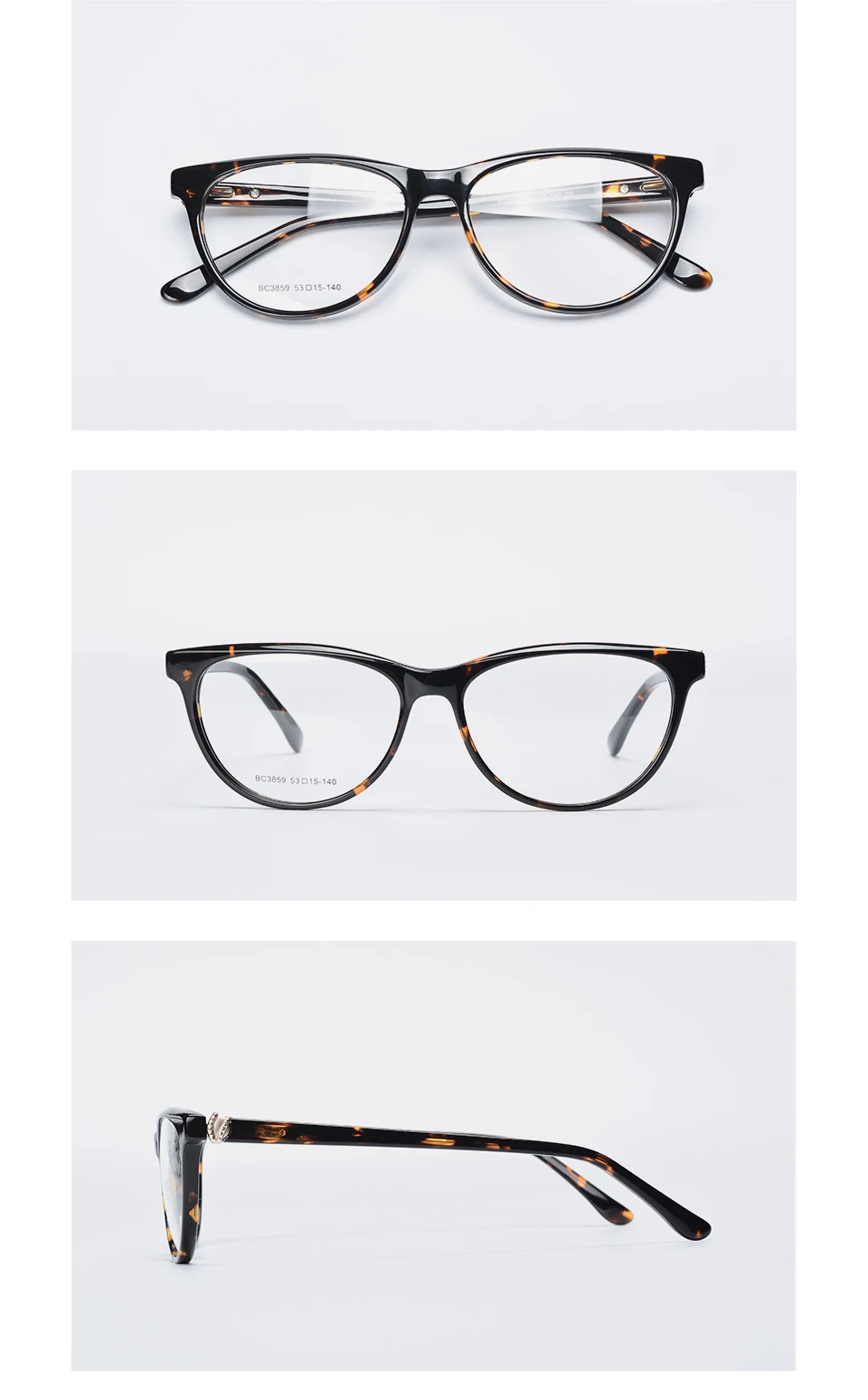 Ацетатная Женская оправа для очков, компьютерная брендовая дизайнерская оптическая прозрачная оправа для близорукости, очки# BC3859