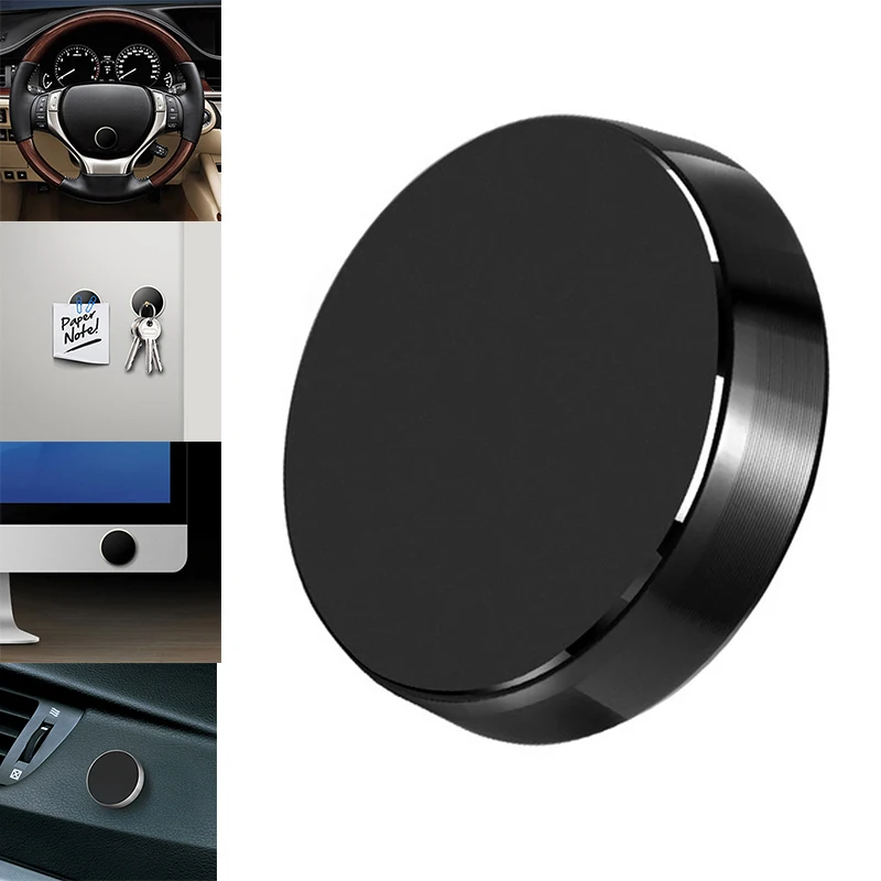 Универсальный автомобильный магнитный держатель для мобильного смартфона подставка для вентиляционного отверстия приборная панель в автомобильном столе Наклейка на стену с металлической пластиной