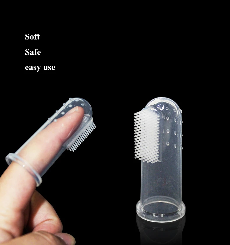 silicone finger pet toothbrush Oral cleaning tools Cat and dog general-purpose.safe and non-toxic (1)
