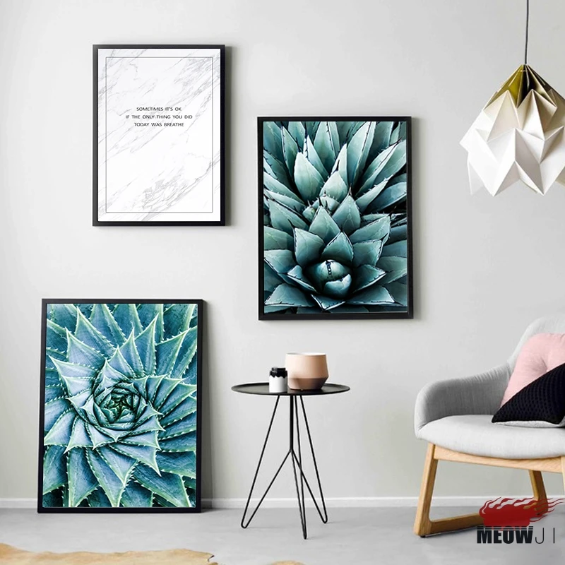 

Posters Wall Art Printed Canvas Painting For Living Room Nordic Decoration Fresh Succulent Plants Wall Decor Picture