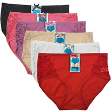 New Women Briefs Cotton Sexy Panty Lace Panties Underwear Ladies Underpants Large Size XXXL 4XL 5XL