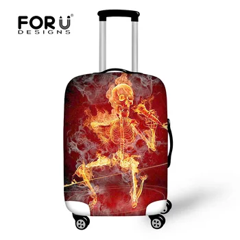 

FORUDESIGNS Cool Skull Print Luggage Protective Dust Cover For 18-30 Inch Suitcase Travel Luggage Cover Men Travel Accessories