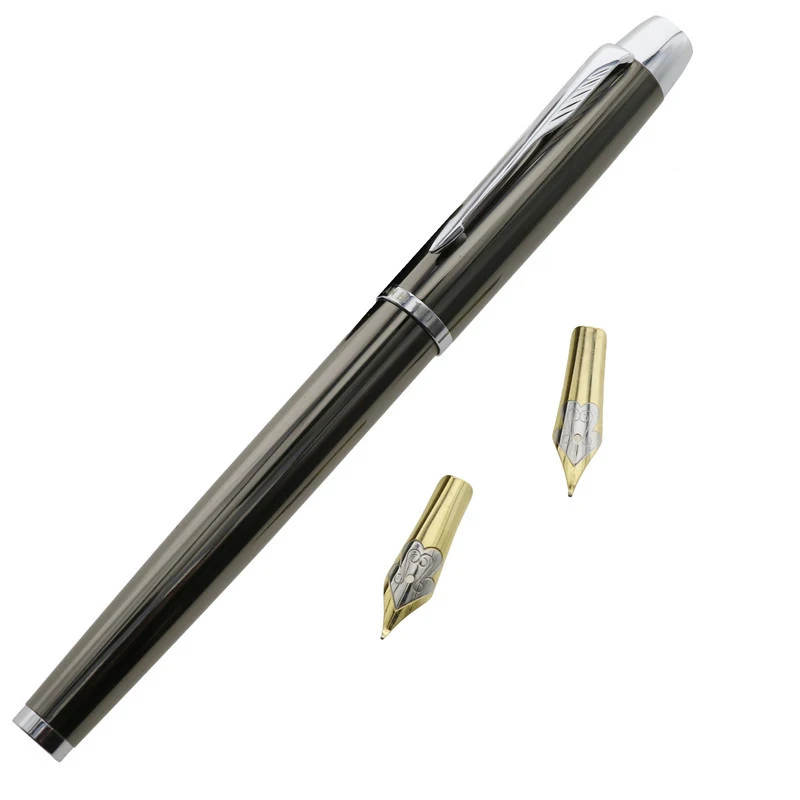 

Metal Fountain Pen Black Copper Boutique Signature Calligraphy Pen Free Gift 2 Pen Tip Gift Pen Gun Black Copper Rod