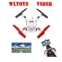 WLtoys V686K V686 4CH 360 флипс 2,4 герц, Радиоуправляемый квадрокоптер Дрон w HD камера FPV приложение автономный режим RTF