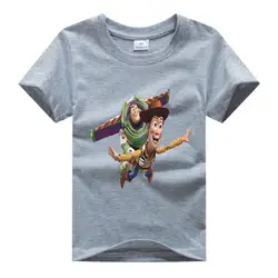 Ходячие игрушки Детская футболка Toy Story Шериф Вуди Мультфильм Базз Лайтер 3d футболка для мальчиков и футболки для девочек NN